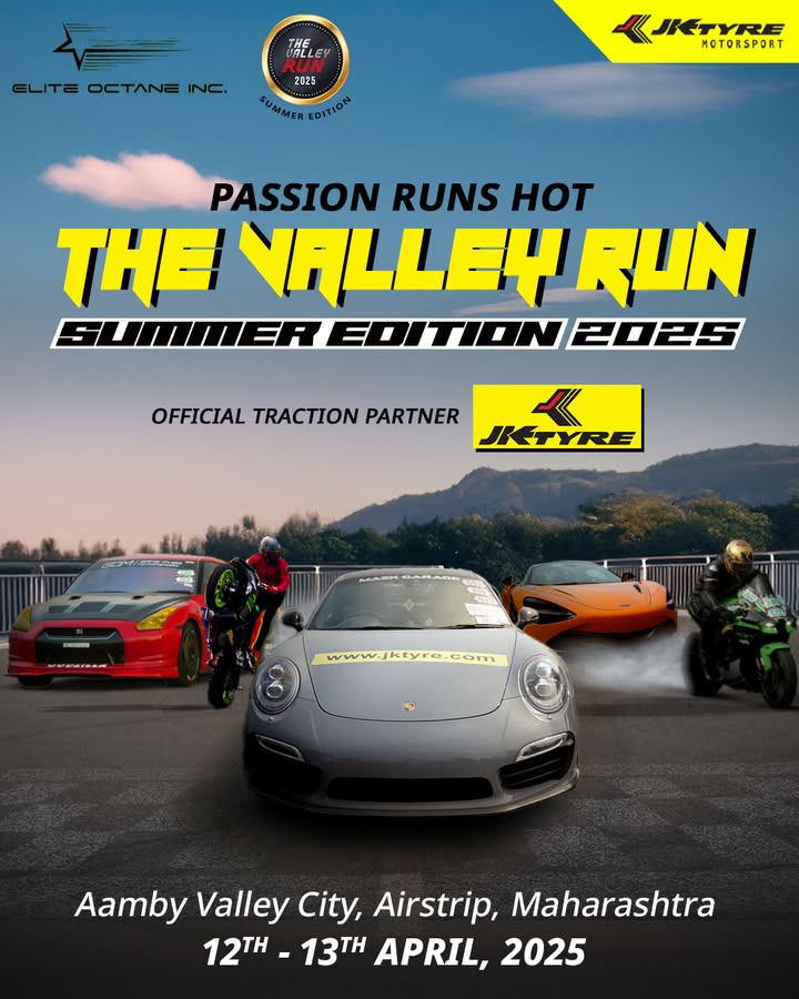 The Valley Run Summer Edition 2025 Get ready for an adrenaline packed weekend JK Tyre is proud to be the official traction partner for the ultimate driving experience The Valley Run Summer Edition 2025 Get ready for an adrenaline packed weekend JK Tyre is proud to be the official...