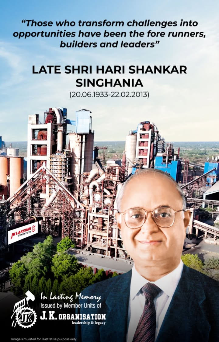Remembering the visionary leadership of Late Shri Hari Shankar Singhania Ji a pioneer whose belief in transforming chall...