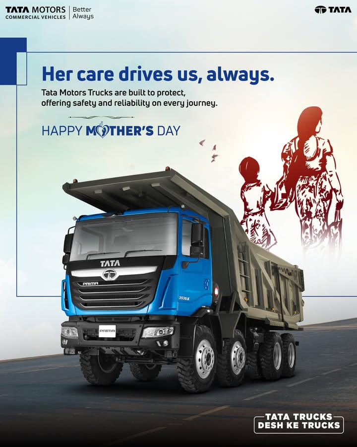 At Tata Motors Commercial Vehicles, we believe that true strength lies in care, the kind that mothers show every day. This Mothers Day, we honour the values that inspire us At Tata Motors Commercial Vehicles, we believe that true strength lies in care, the kind that mothers show every day