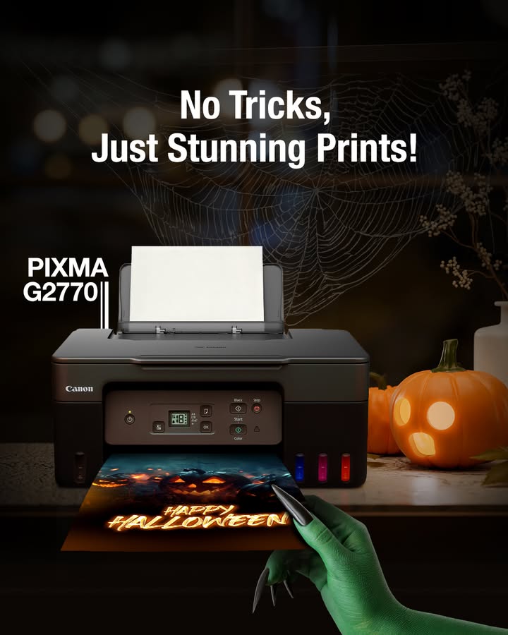 This Halloween, treat yourself to rich colors and sharp details, every time you print with PIXMA