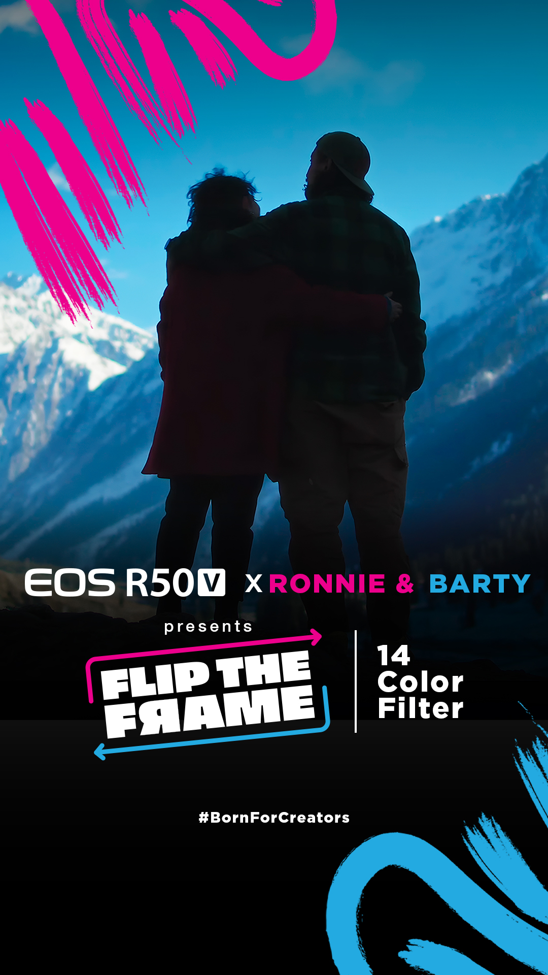EOS R50 V presents FlipTheFrameChallenge ft. Ronnie Barty 14 colour filters. One breathtaking story