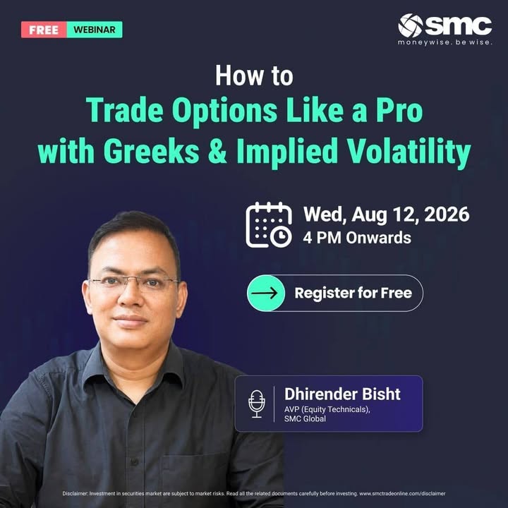 Join us for a free webinar on How to Trade Options Like a Pro with Greeks Implied Volatility a Date 12th August 202...