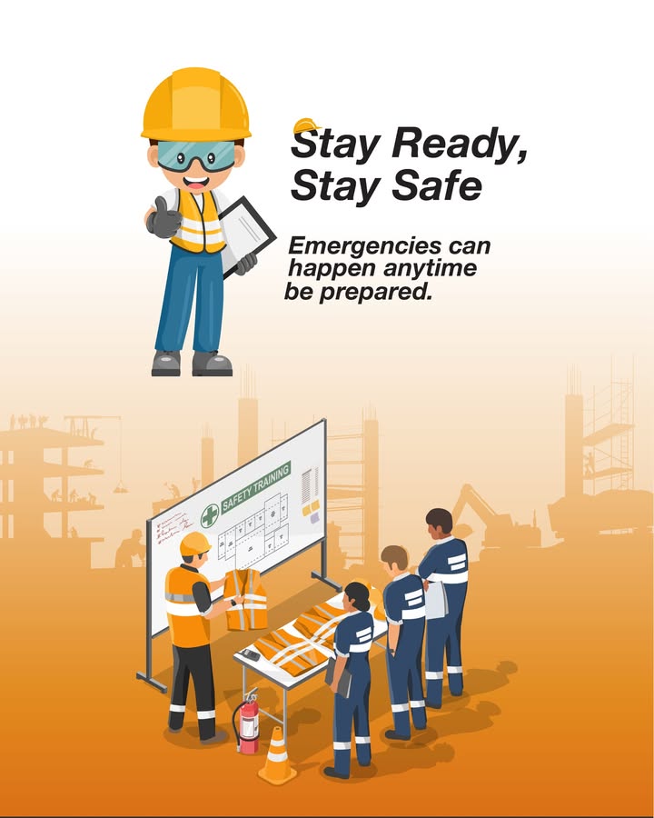 Stay ready, stay safe Emergencies happen anytime. Prioritize fire safety, handle accidents wisely, report equipment failures, and stay alert. Prepared today, protected tomorrow. SafetyKaNahinShortcut Stay ready, stay safe Emergencies happen anytime