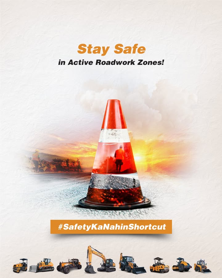 Safety in roadwork zones starts with awareness. Whether you re working or driving, staying visible, alert, and coordinated makes all the difference. Stay sharp, stay safe CASEConstructionEquipment SafetyKanNahiShortcut Safety in roadwork zones starts with awareness