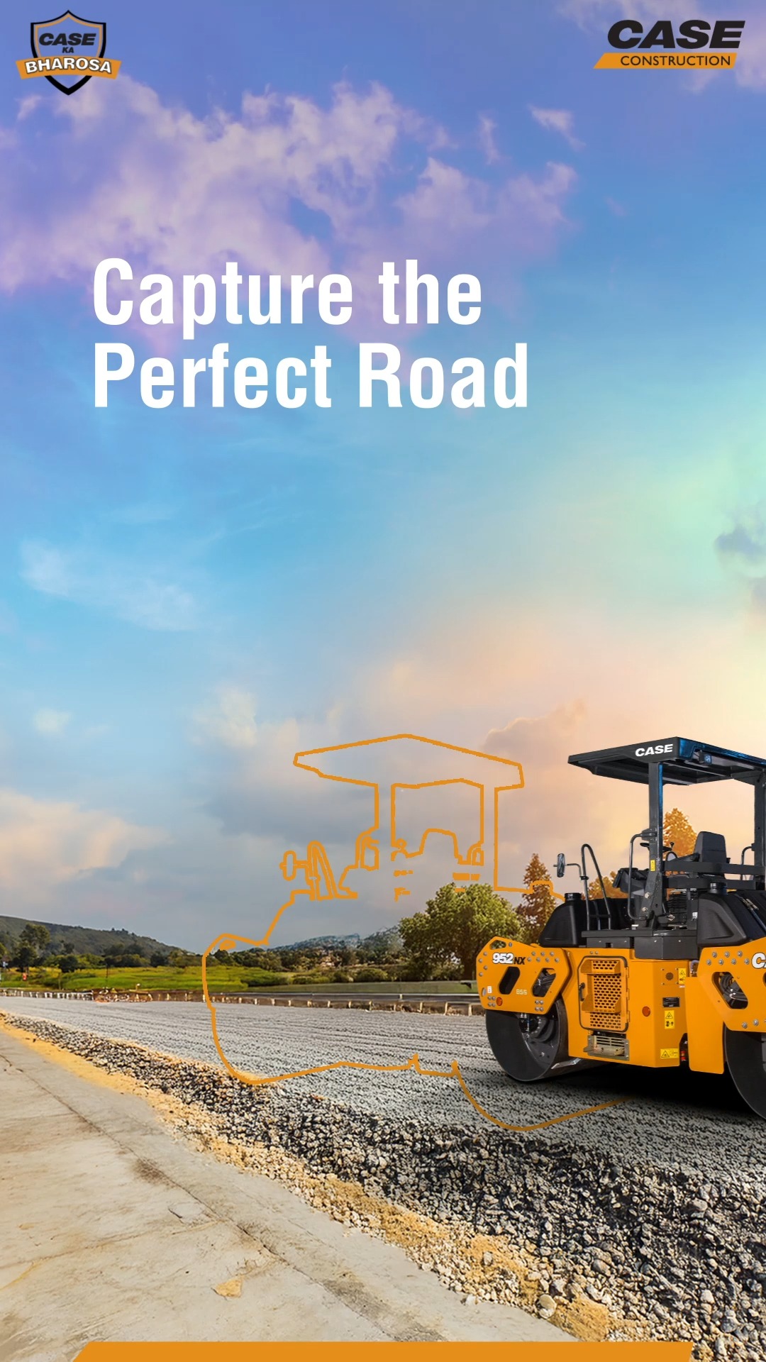 From rough to smooth, every perfect road begins with CASE 952 NX
