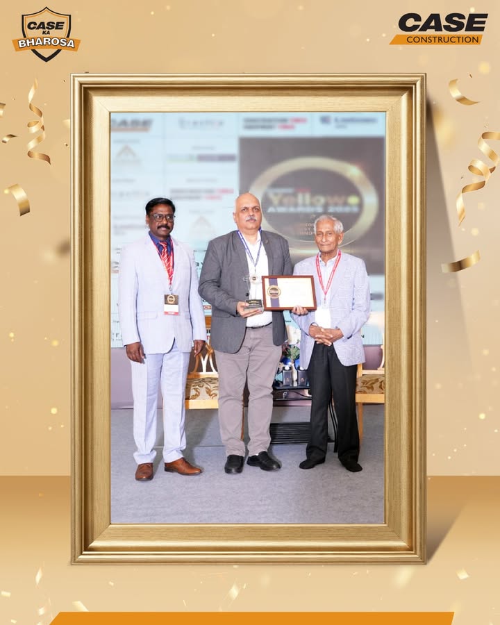 Proud moment for CASE Construction Equipment India The all new CASE 770 NX Backhoe Loader earns the Yellow Dot Award 2025 ...