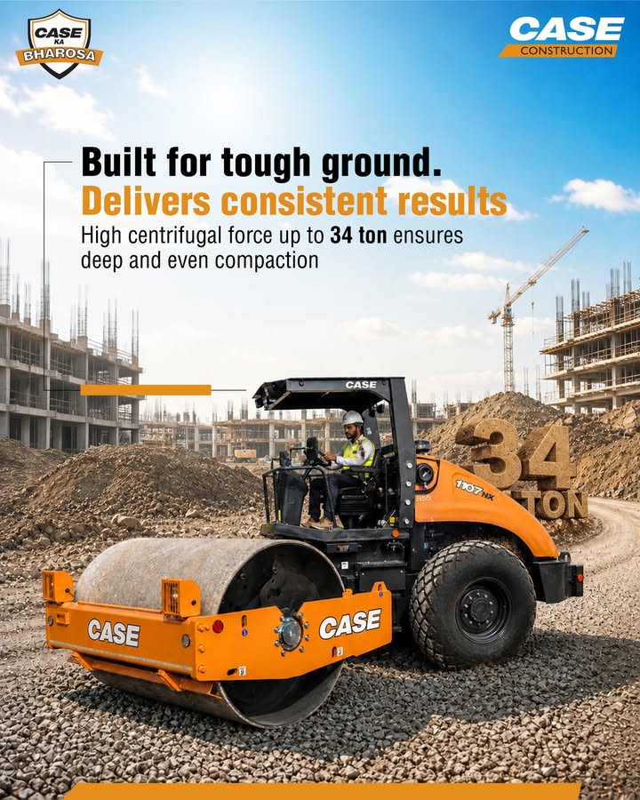 Rough terrain ho ya tough ground CASE 1107NX Soil Compactor delivers powerful performance har condition mein