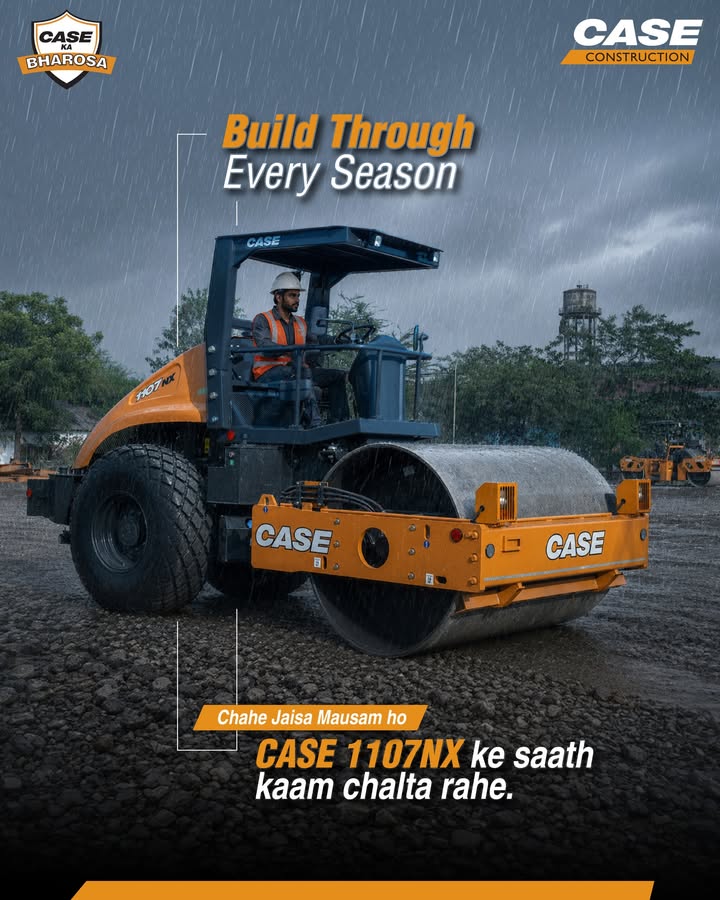 Baarish ho ya dhoop, productivity full speed par. CASE 1107NX ke saath har season banta hai working season