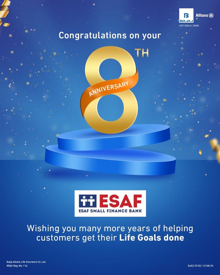 Big Congratulations to ESAF Small Finance Bank for helping customers get their LifeGoalsDone