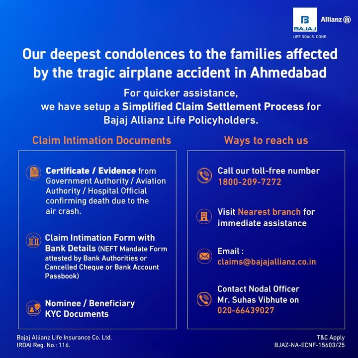 Our heartfelt condolences to the families affected by the recent tragic airplane accident in Ahmedabad