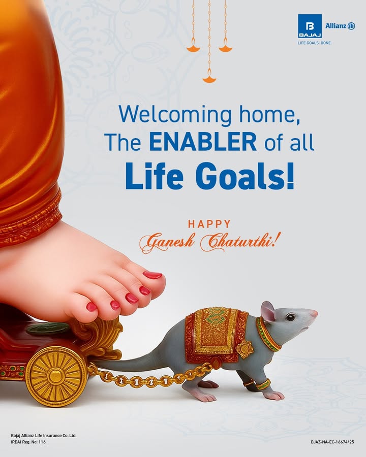 On this Ganesh Chaturthi, may wisdom, prosperity and financial security be with you and your family
