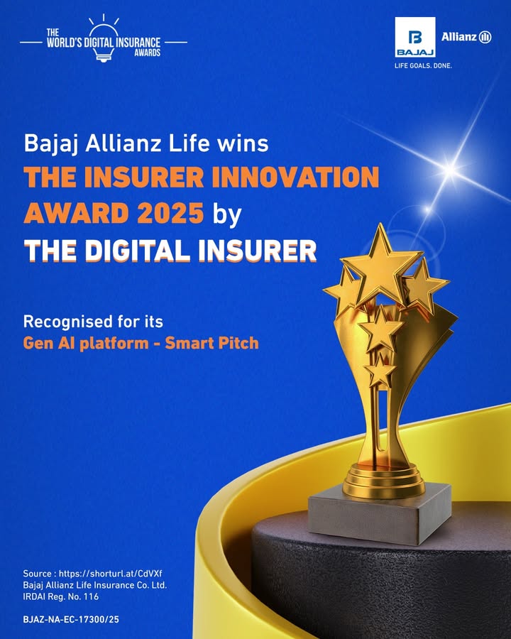 Were delighted to share that Bajaj Allianz Life has been recognised at The Worlds Digital Insurance Awards 2025, winning in ...