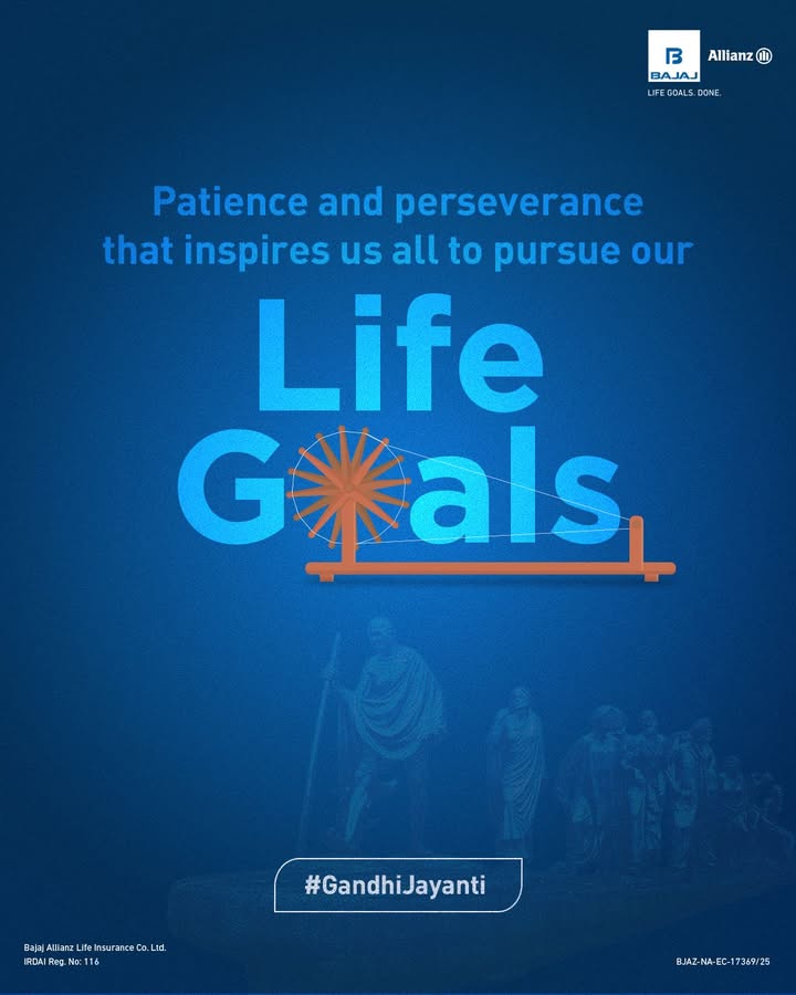 Gandhi jis values remind us that challenges are only milestones on the way to our Life Goals