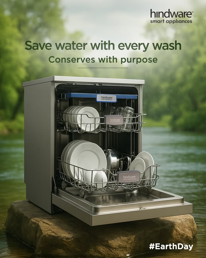 Less water. More care. Our dishwasher is designed to deliver sparkling results while saving the planet