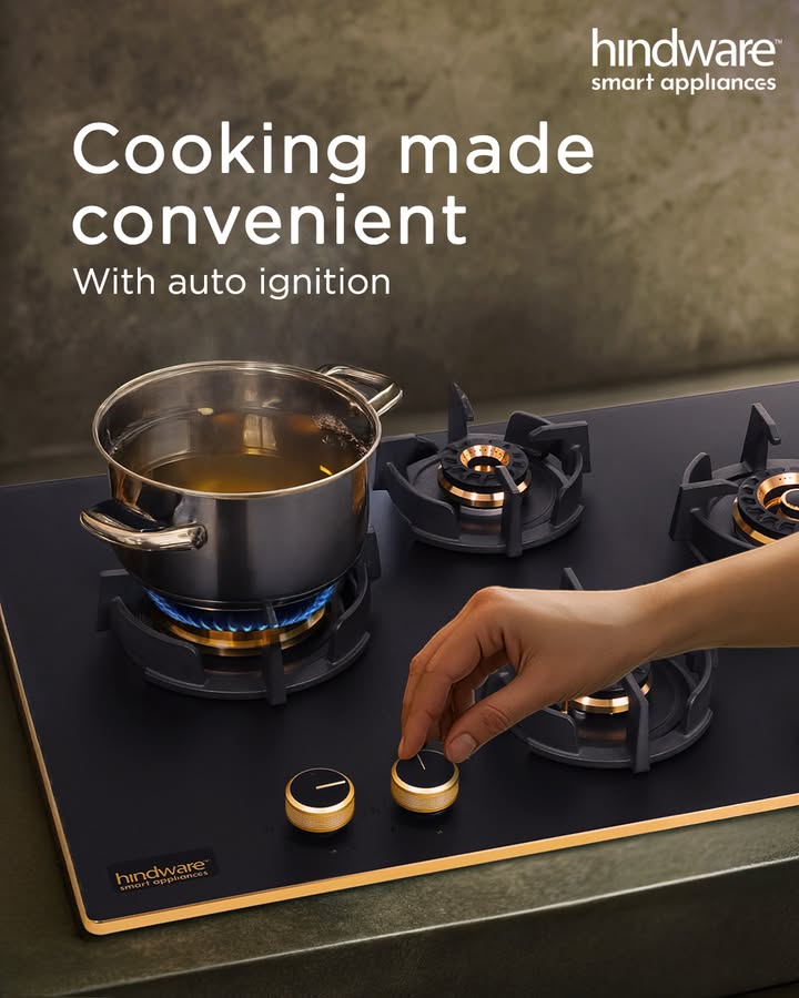 With Hindwares auto ignition cooktops, theres no reaching for a lighter. Just turn the knob and you re ready to cook