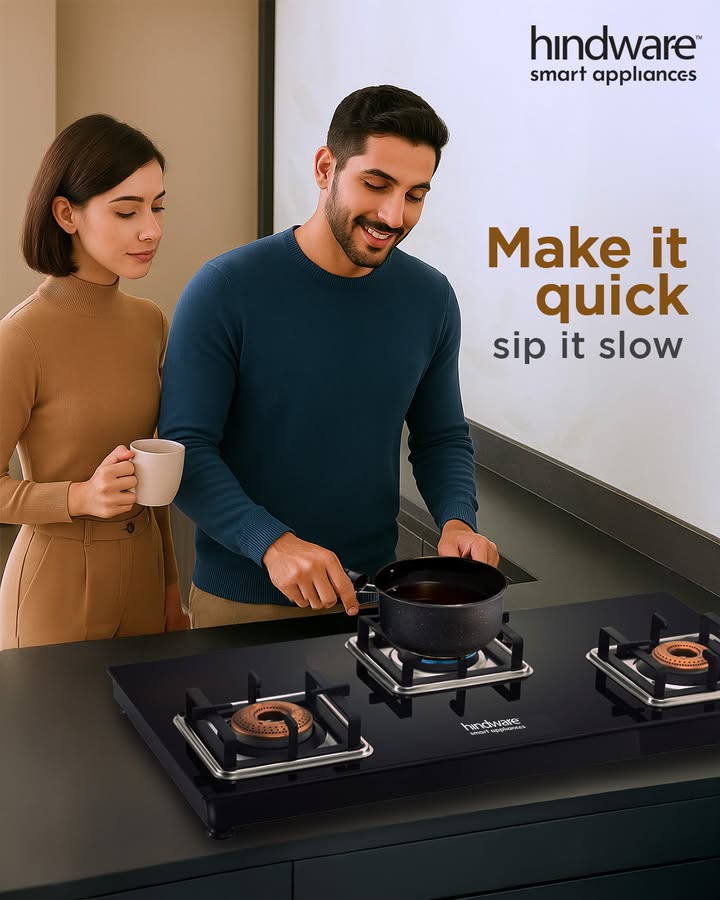From morning brews to late night talks, Hindware cooktop helps you hold on to the calm, even when the day moves fast