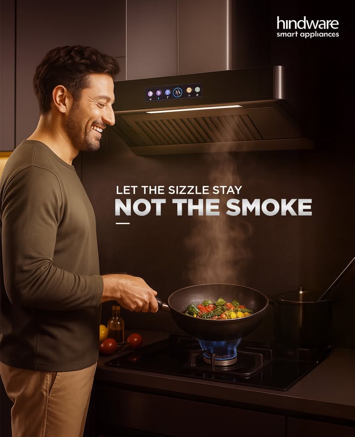 Keep the aroma alive and the smoke away With Hindware Smart Chimneys, enjoy healthier, fresher cooking every day