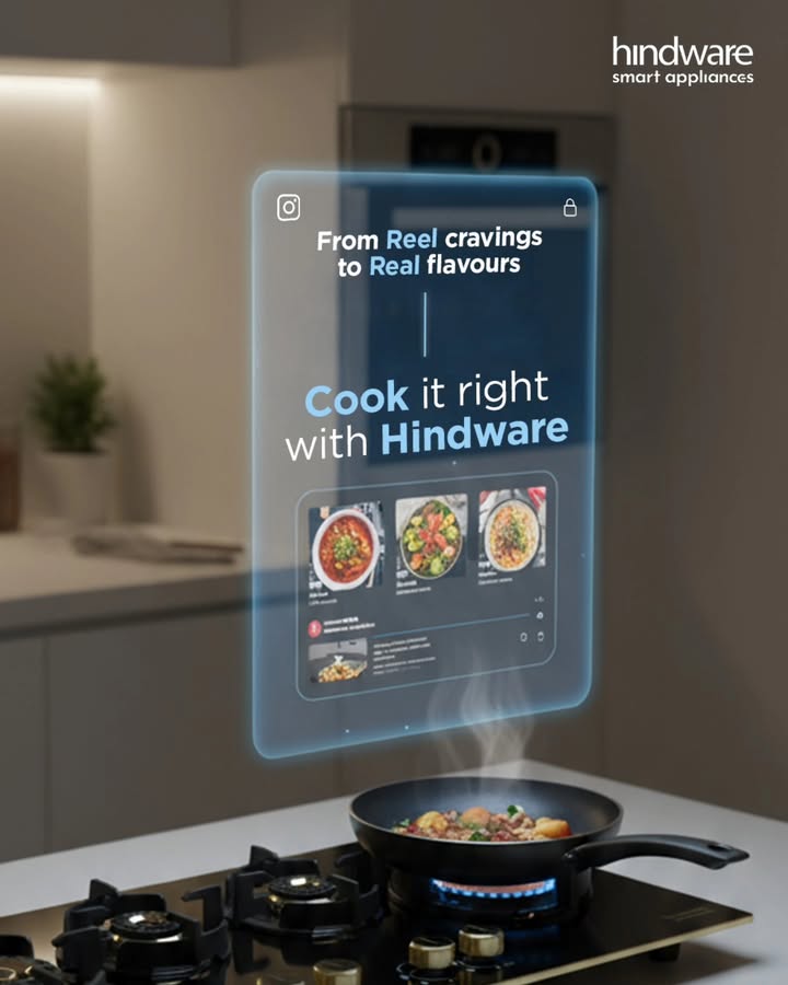 From Insta Reels to your kitchen feels make every dish a masterpiece. Cook it right, cook it smart with Hindware