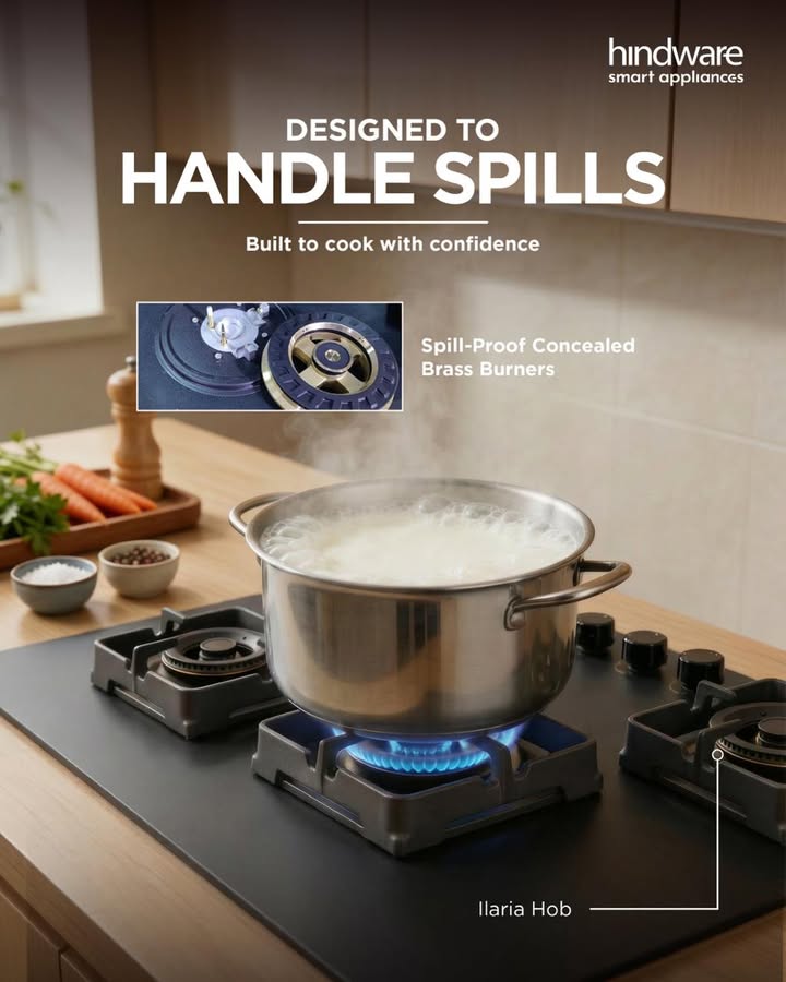 Because cooking should feel effortless. Designed to handle spills, designed for sukoon, and made for everyday kitchens