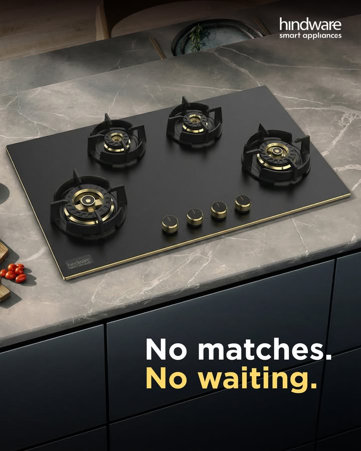 Auto ignition means quicker starts and safer cooking. No matchsticks, no delays, just instant flame when you turn the knob
