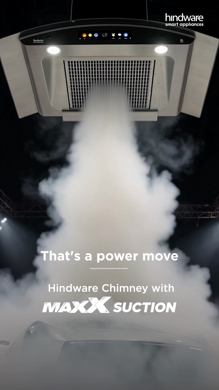 Smoke didnt stand a chance. Hindware Chimney with MaxX Suction. Thats a power move