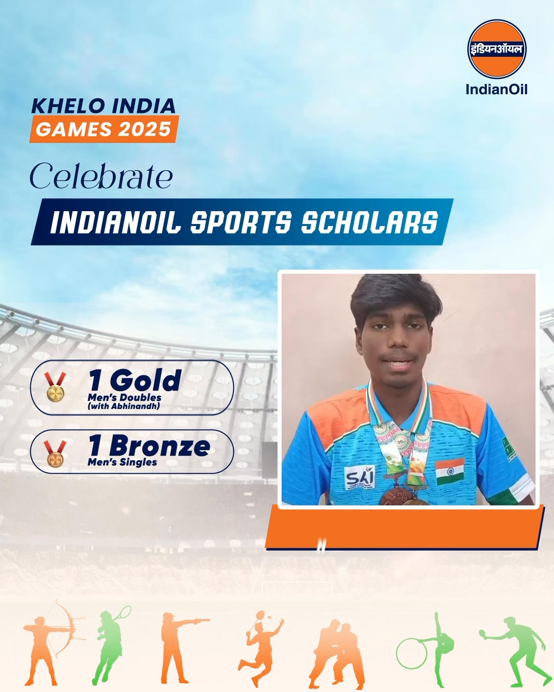 Smashing performances at KheloIndiaYouthGames2025 Our IndianOilScholarshipPlayers delivered a power packed medal haul i...