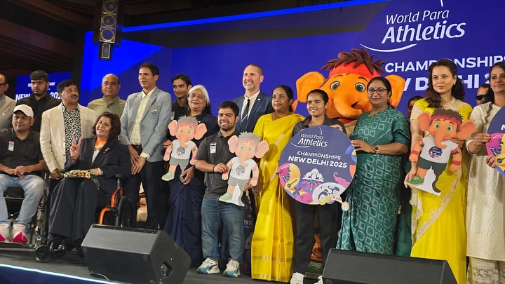 With 100days to go for the 2025 World Para Athletics Championships, Delhi marked the milestone with a grand launch and mascot unveiling With 100days to go for the 2025 World Para Athletics Championships, Delhi marked the milestone with a grand launch and masc...