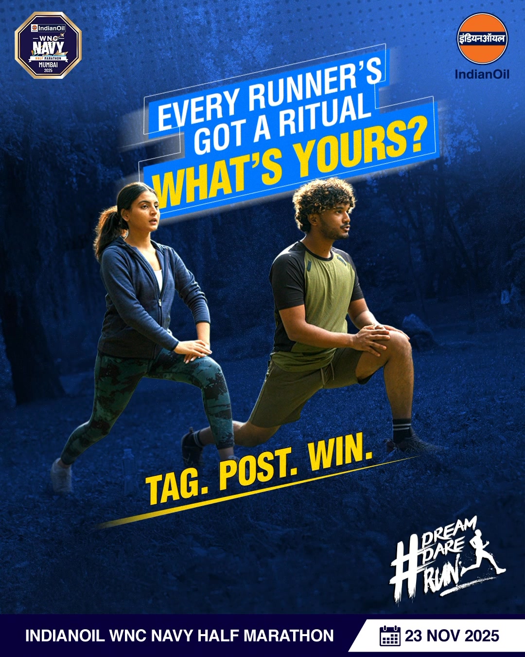 Every marathon runner has a ritual. Whats yours Share how youre prepping for the run, tag Indian Oil Corporation Ltd