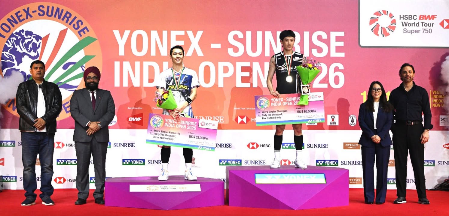 Celebrating excellence on court at the Yonex Sunrise India Open 2026, Mr