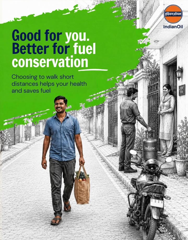 Not every trip needs a ride. Walk nearby, save fuel and stay healthy. Small habits can make a big impact