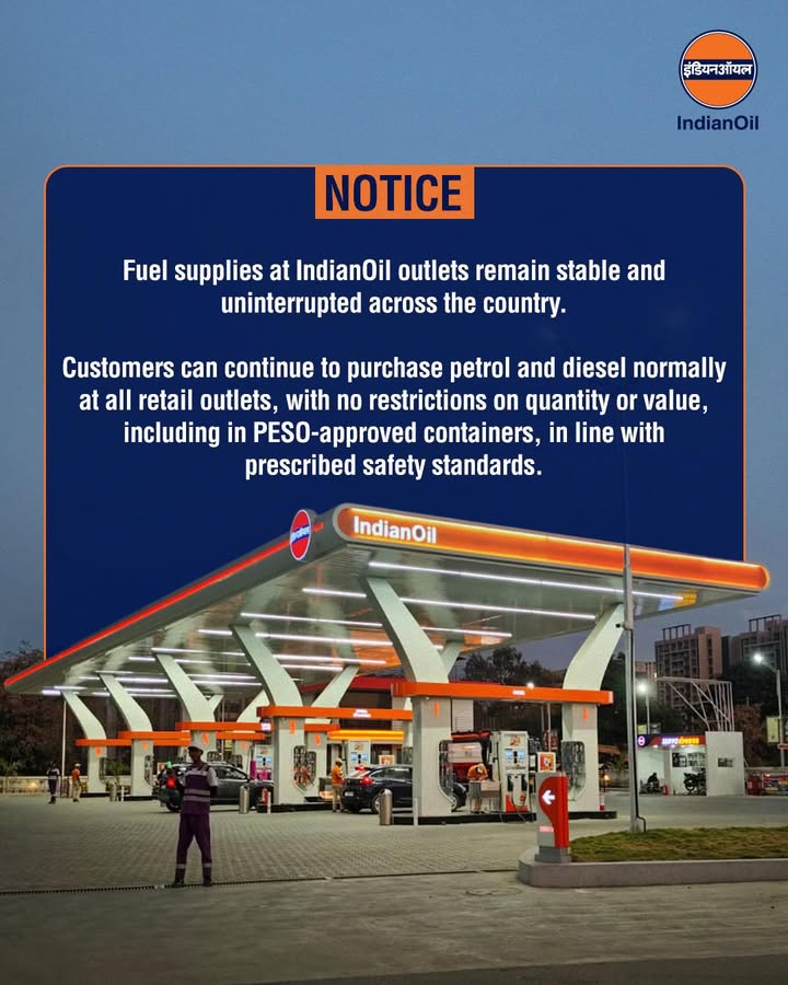 IndianOil continues to maintain smooth fuel operations across its retail network nationwide