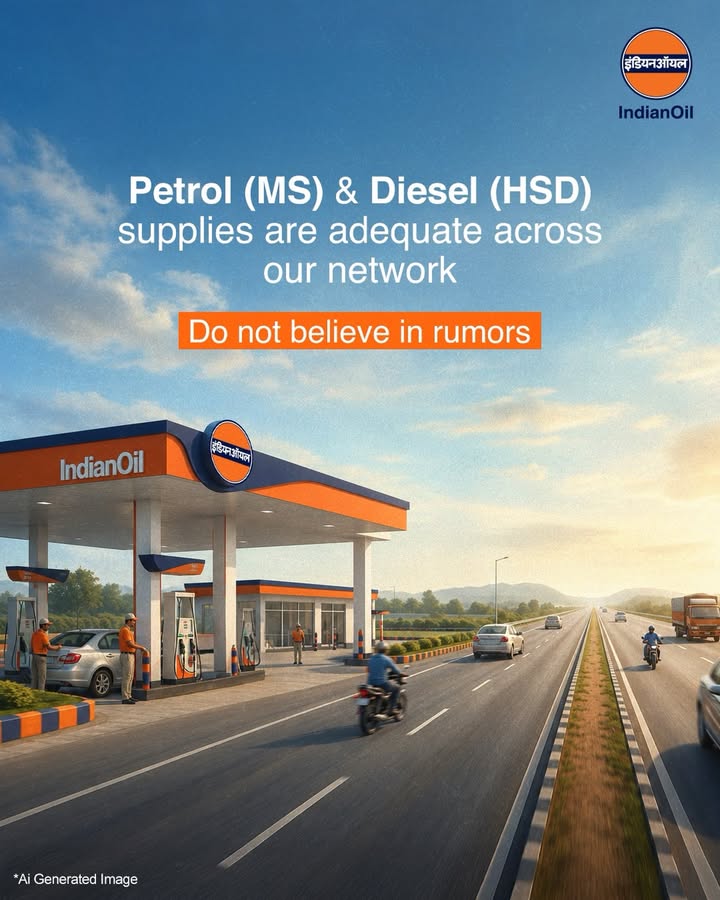 IndianOils network continues to ensure adequate Petrol MS Diesel HSD supplies across the country