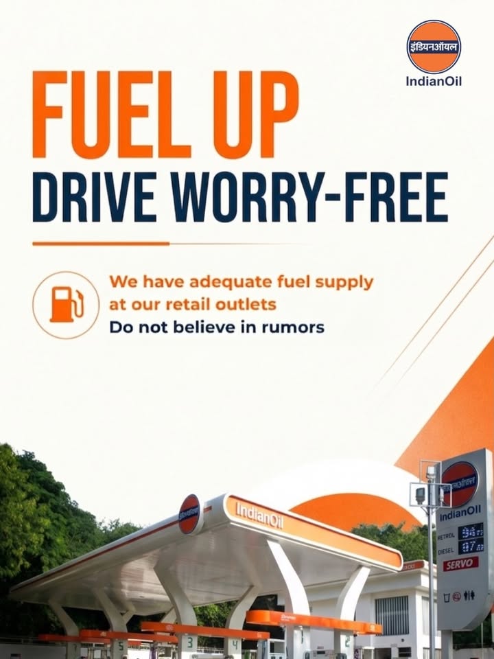 Fuel supply remains adequate, powered by IndianOils strong and reliable network that keeps India moving forward