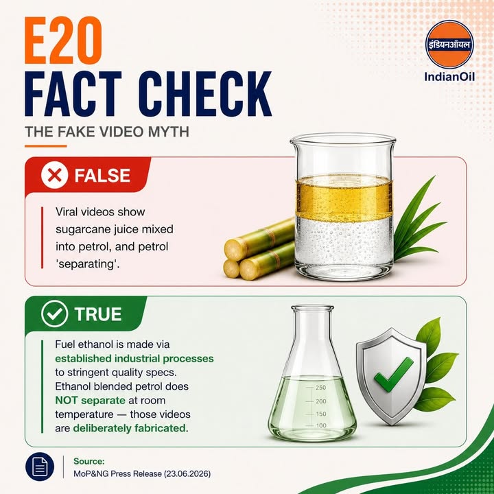 Ethanol used for blending is produced through established industrial processes under stringent quality standards