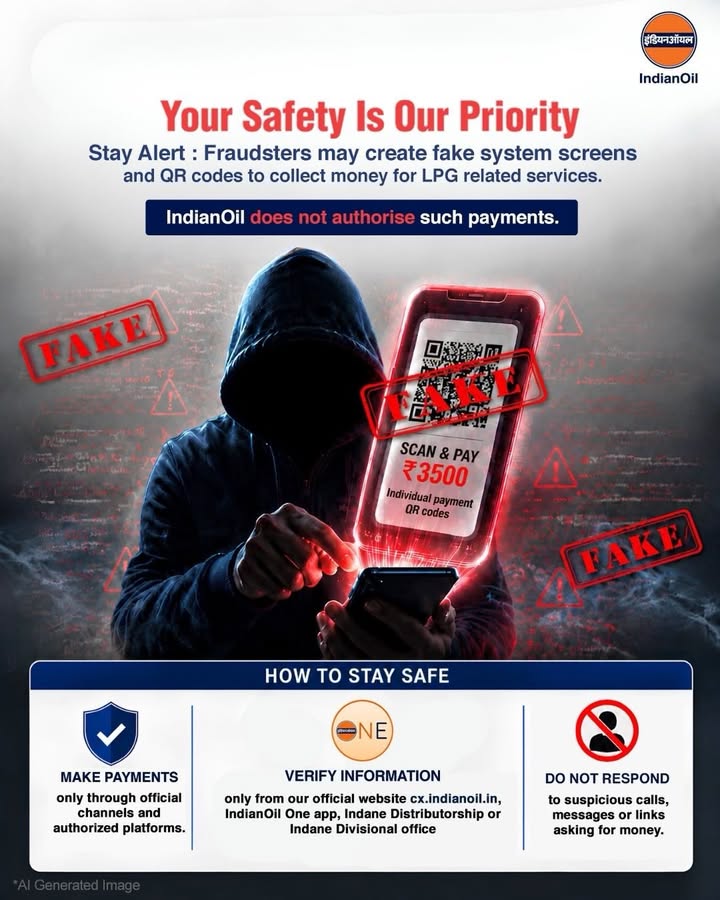 Beware of unauthorized individuals who may ask for money in the name of new LPG connections or related services