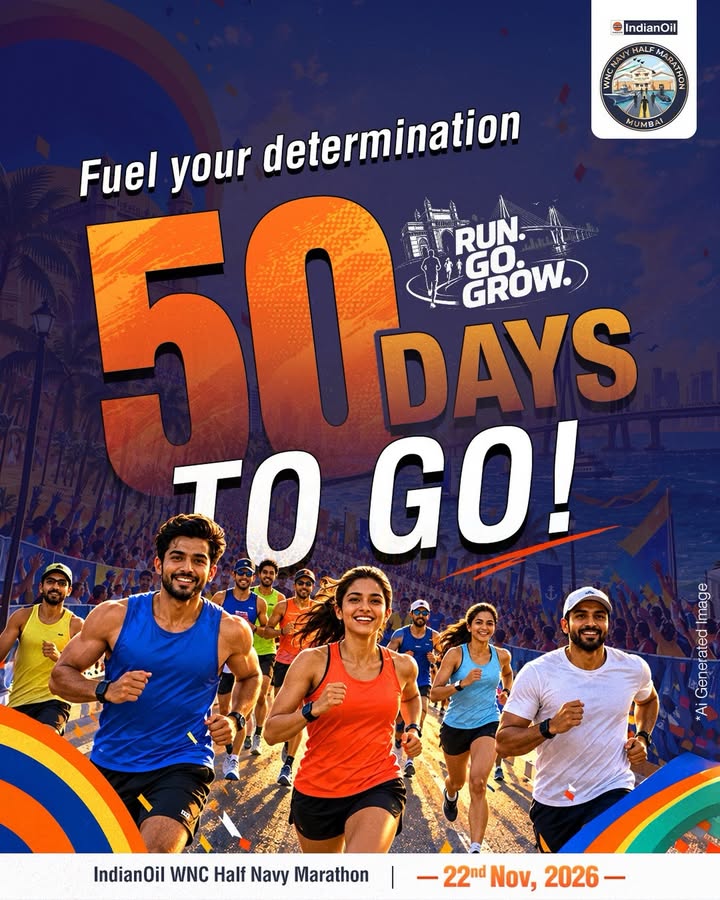 50 Days Left. Are You Ready The start line of the IndianOil WNC Half Navy Marathon is getting closer