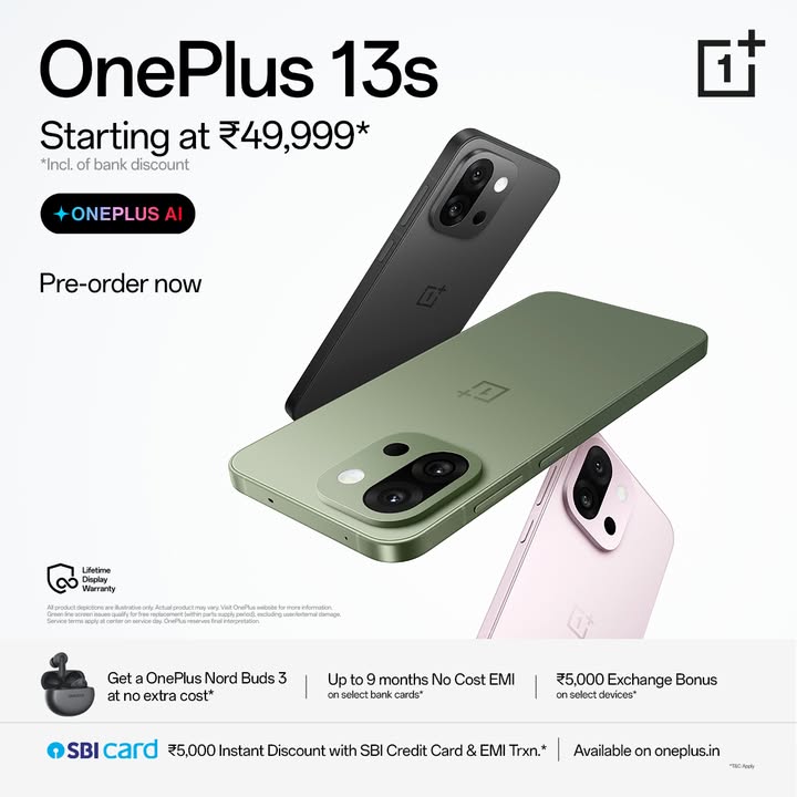 Stronger. Smarter. Smaller. The OnePlus13s is here. Pre order now https www.oneplus.in oneplus 13s