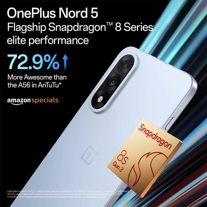 Game changed. No apologies. OnePlusNord5 with Snapdragon 8s Gen 3. UpYourGame