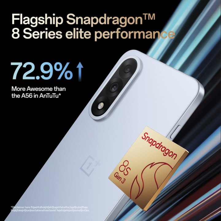 Game changed. No apologies. OnePlusNord5 with Snapdragon 8s Gen 3. UpYourGame