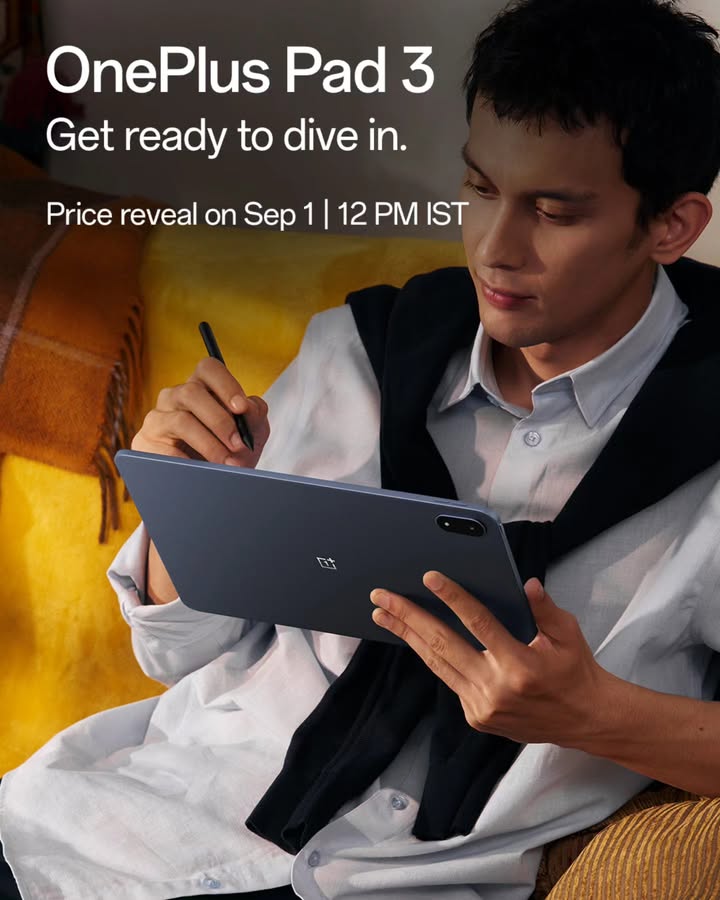 Mark your calendars. Sep 1st, 12 PM OnePlusPad3