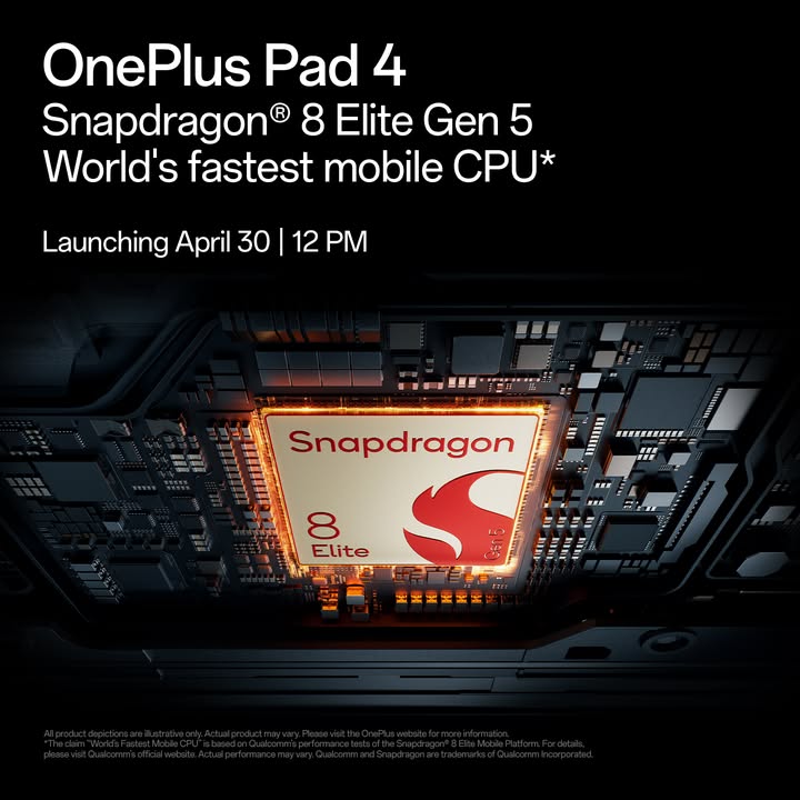 The brain behind it all. OnePlusPad4 powered by the Snapdragon 8 Elite Gen 5 processor. Get notified https www.oneplus