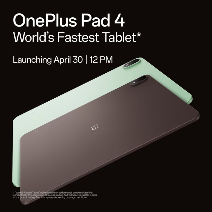 We picked the right engine. Snapdragon 8 Elite Gen 5. OnePlusPad4 Apr 30, 12 PM IST Get notified https www.oneplus