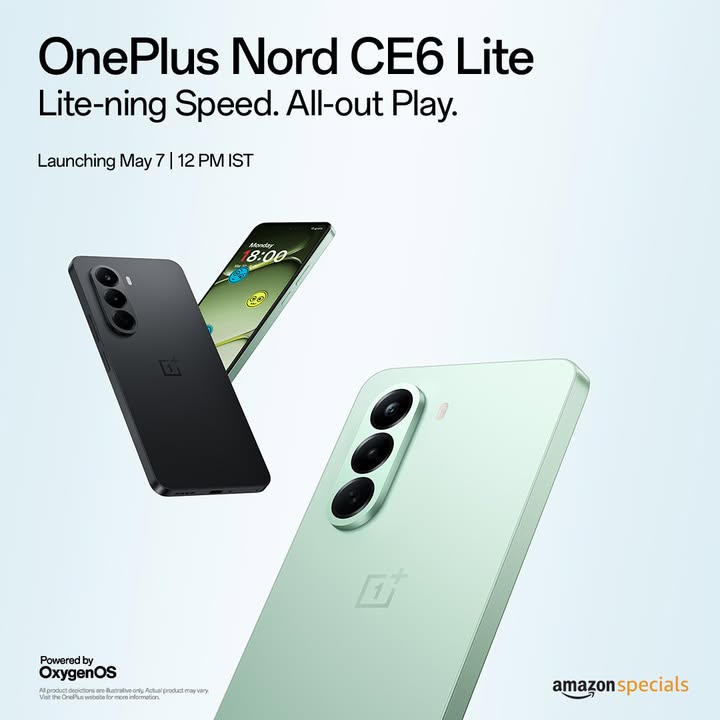 Missed it, didnt you We did too. OnePlusNordCE6Lite Launching May 7, 12 PM IST Get notified https www.amazon