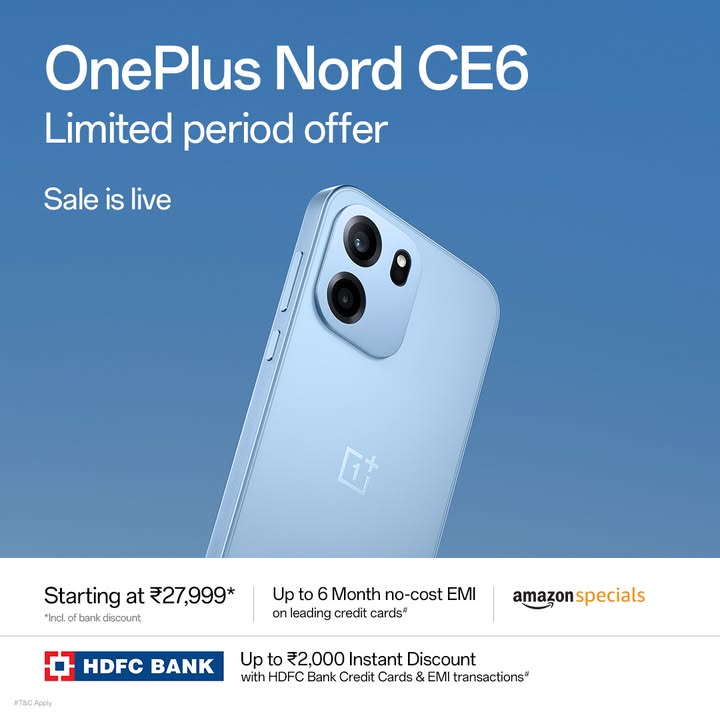 Available to buy. OnePlusNordCE6 Get yours https www.amazon.in dp B0GWLDWKF3