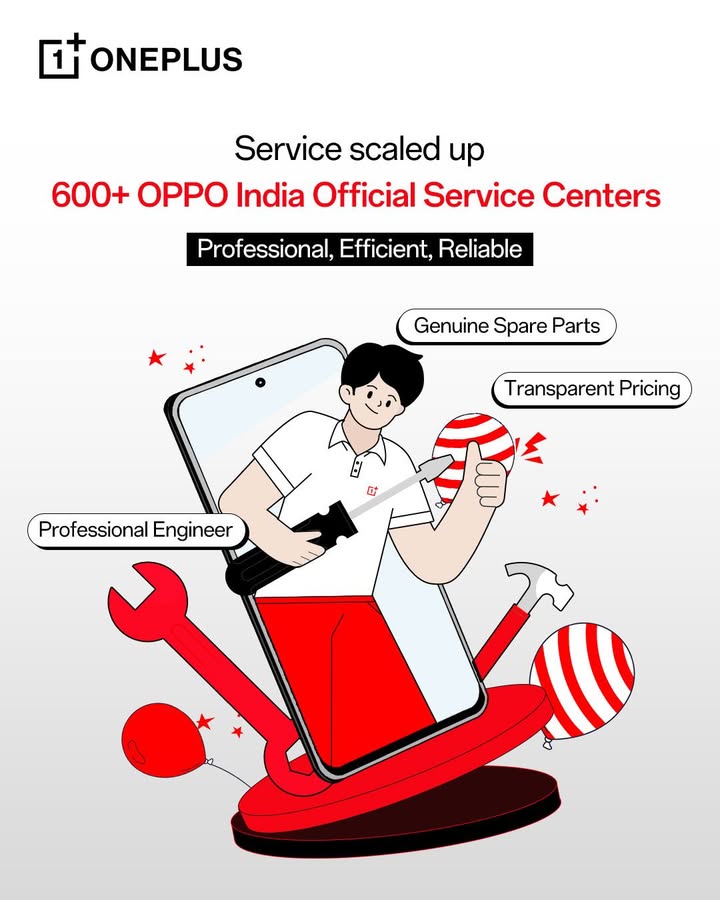 Official Announcement OnePlus service network in India has expanded