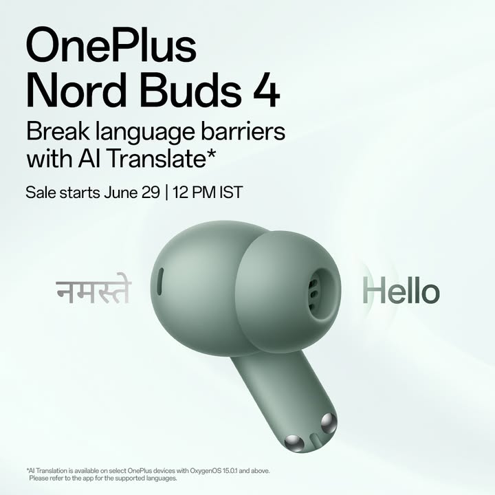 With AI Translate on the OnePlusNordBuds4 , connecting across languages is easier than ever. Get notified https www