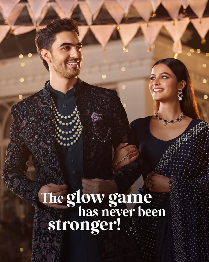 All set for dancing together as a couple Make the performance unforgettable by pairing this stunning velvet Indo western se...