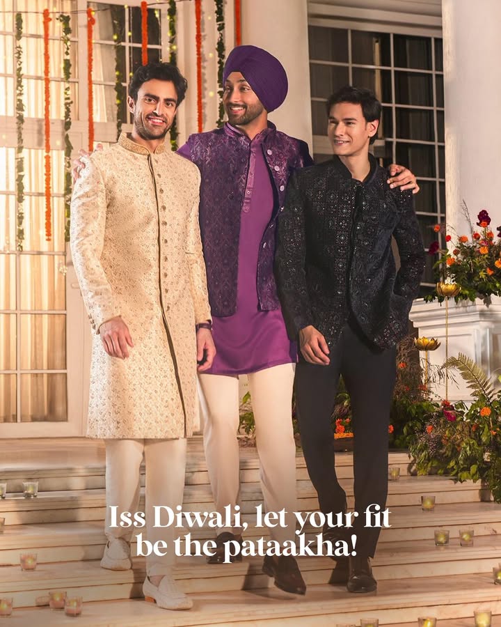 Diwali pe sirf ghar nahi, aapka look bhi chamakna chahiye Find your Diwali fit at Manyavar