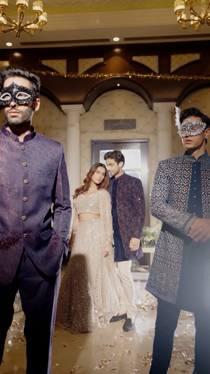 Elegant Sangeet outfits on Manyavar.com or your nearest Manyavar store