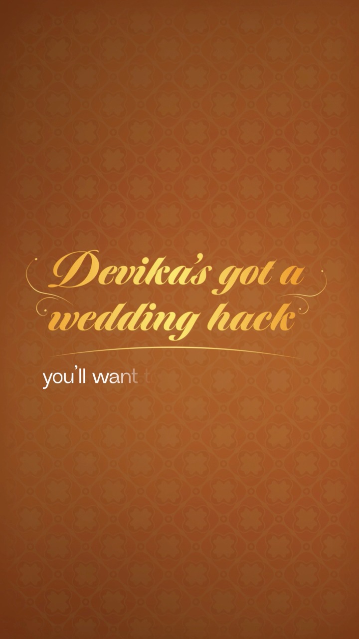 If youre planning a wedding, Devikas advice is the kind youll thank yourself for watching. Episode 1 is live